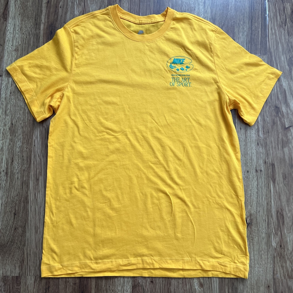 Nike Athletic Arts Club The Art of Sport Yellow Men's T-shirt Size L